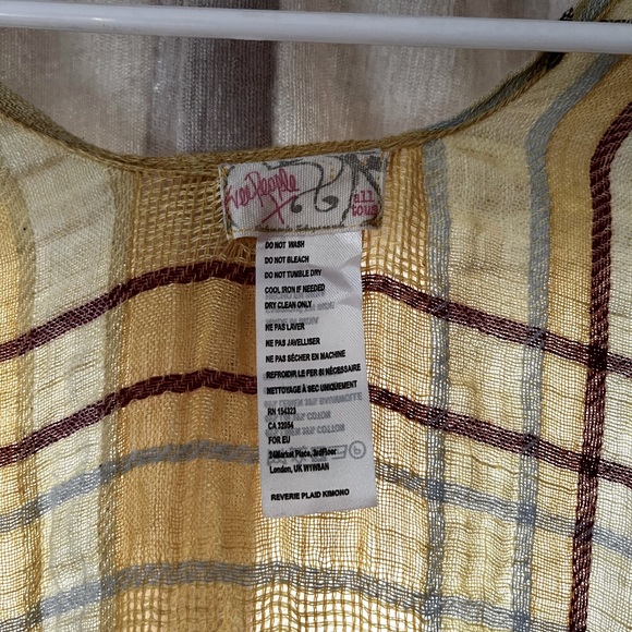 FREE PEOPLE Plaid Kimono - Picture 2 of 2